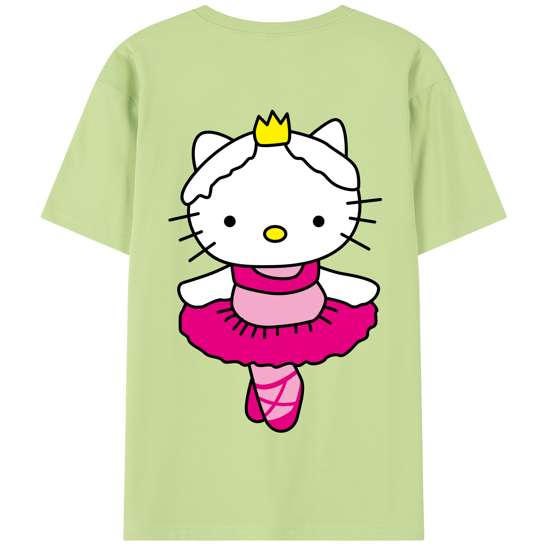 （画像用） Hello Kitty ハローキティ 綿100％半袖Tシャツ（背面プリント）